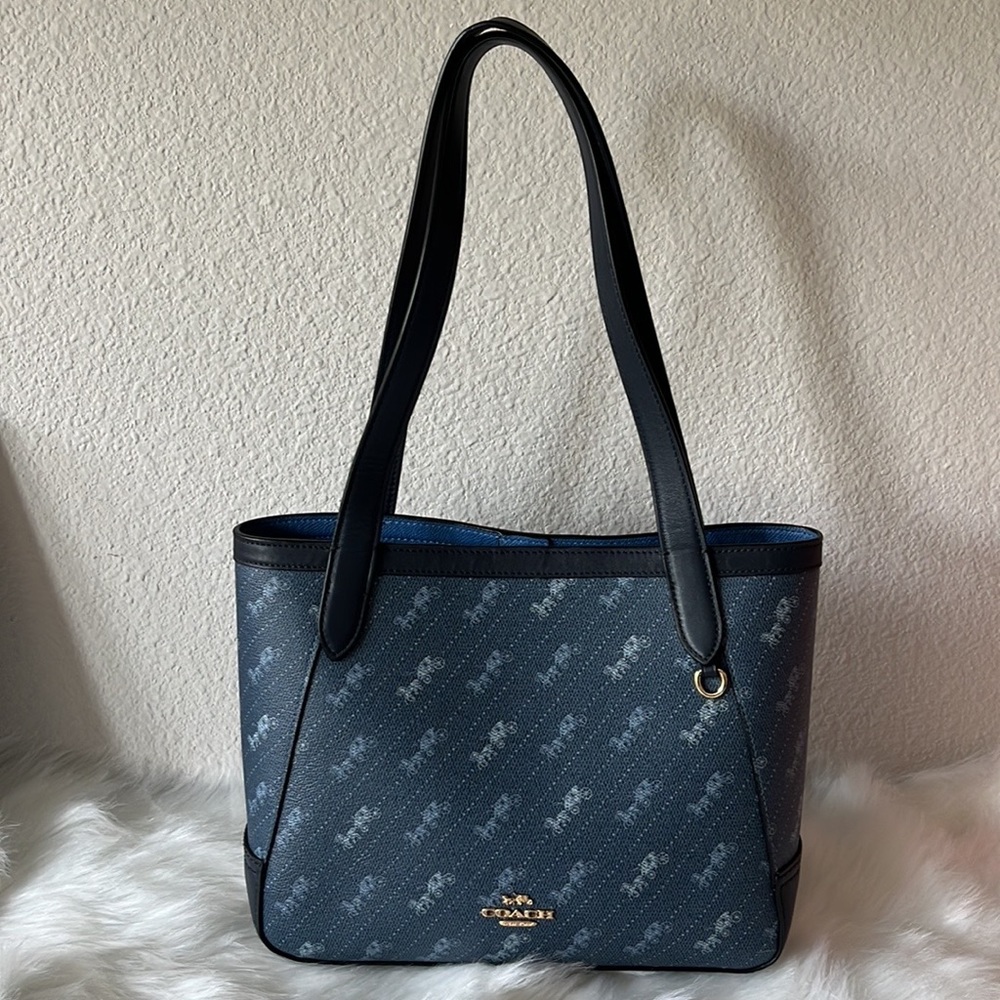 Coach Horse & Carriage Tote27 Denim Print - Picture 1 of 12